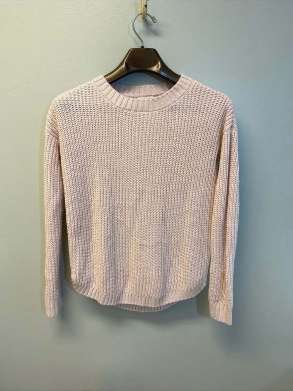 Back to School SO pale pink sweater XS
